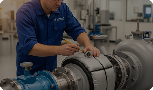 Sahada çalışan izolasyon ekibi